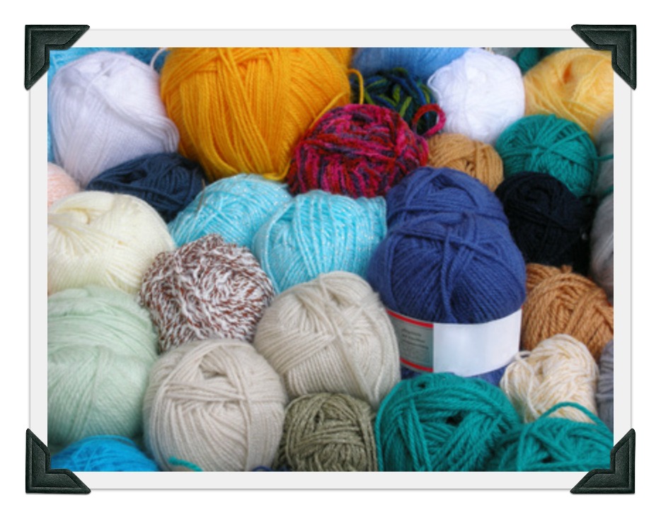 Skeins of yarn in different colors and textures