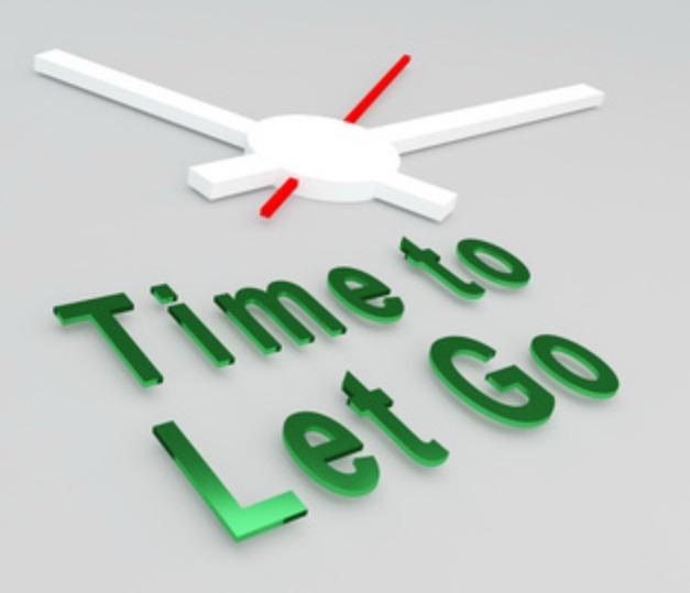 Sign that says "Time to Let Go"