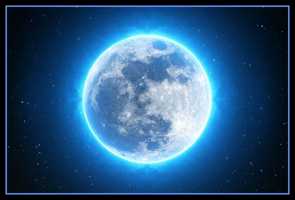 Photo of a full "blue" moon