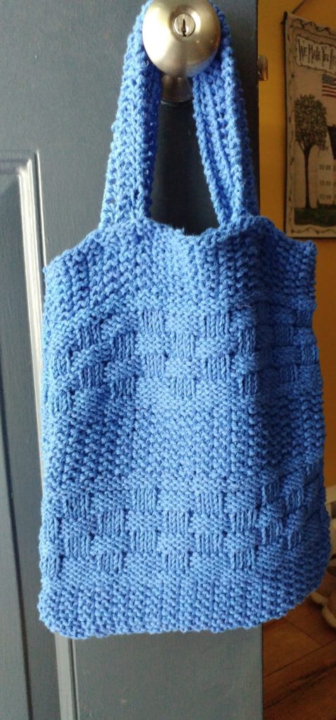 Knit Summer Tote in blue
