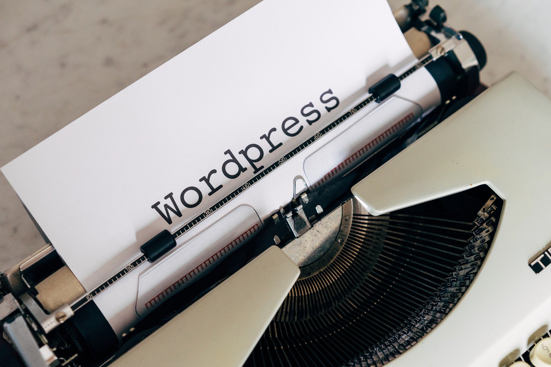 wordpress on a typewriter